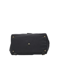 ヴェルサーチェ メデューサ クロコダイル型押し リュック バッグパック ブラック ナイロン レザー レディース VERSACE 【中古】