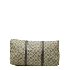 グッチ GGスプリーム トートバッグ 201482 ベージュ ブラウン PVC レザー レディース GUCCI 【中古】