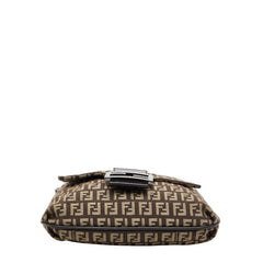 フェンディ ズッキーノ ショルダーバッグ ブラウン キャンバス レザー レディース FENDI 【中古】