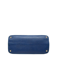 プラダ ハンドバッグ BN2554 ブルー サフィアーノレザー レディース PRADA 【中古】