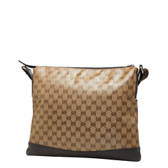 グッチ GGクリスタル 斜め掛け ショルダーバッグ 374411 ベージュ ブラウン PVC レザー レディース GUCCI 【中古】
