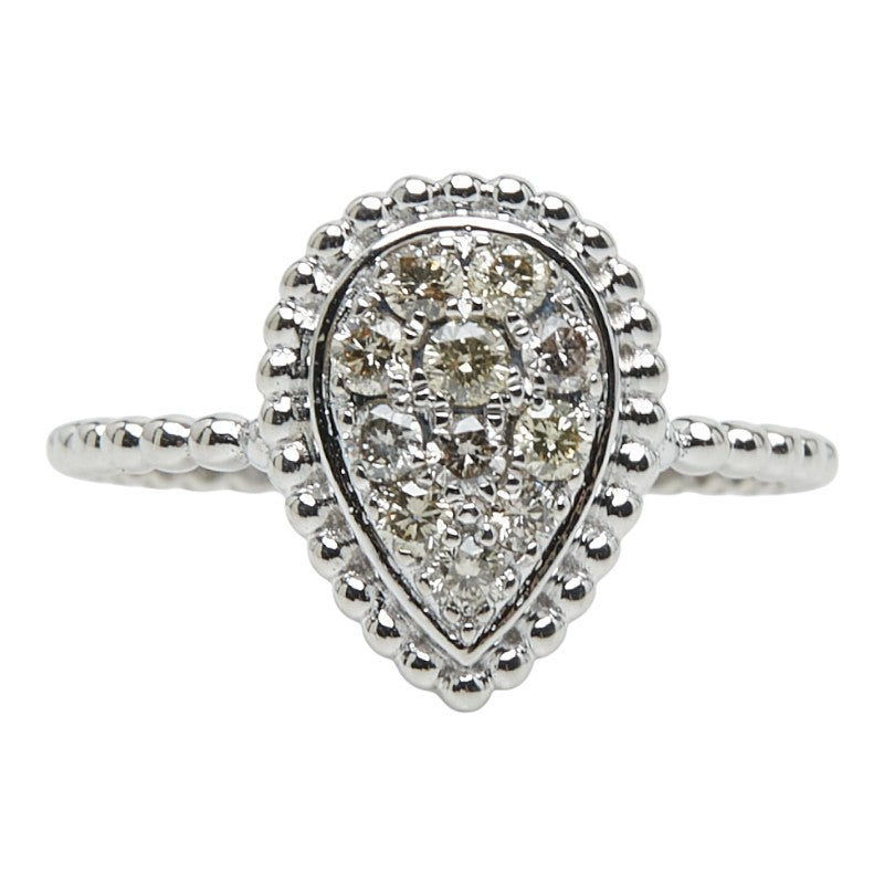 K18WG ホワイトゴールド ダイヤ0.25ct リング 指輪 レディース 8.5号 【中古】