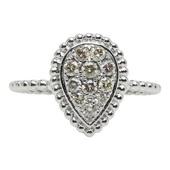 K18WG ホワイトゴールド ダイヤ0.25ct リング 指輪 レディース 8.5号 【中古】