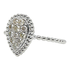 K18WG ホワイトゴールド ダイヤ0.25ct リング 指輪 レディース 8.5号 【中古】