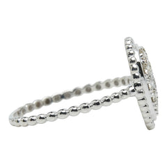 K18WG ホワイトゴールド ダイヤ0.25ct リング 指輪 レディース 8.5号 【中古】