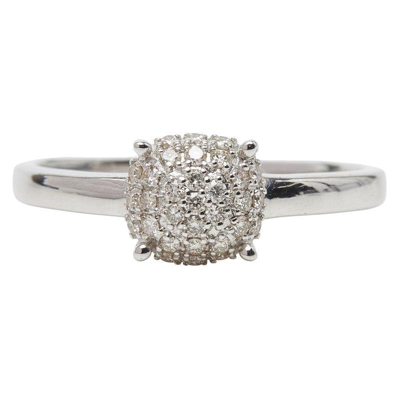 K18WG ホワイトゴールド ダイヤ0.30ct リング 指輪 レディース 18.5号 【中古】