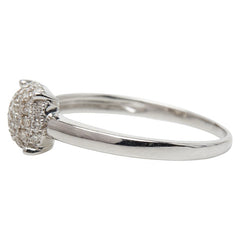 K18WG ホワイトゴールド ダイヤ0.30ct リング 指輪 レディース 18.5号 【中古】