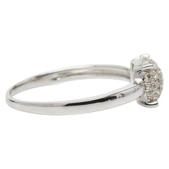 K18WG ホワイトゴールド ダイヤ0.30ct リング 指輪 レディース 18.5号 【中古】