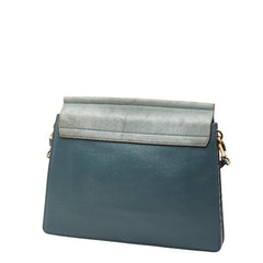 クロエ フェイ ショルダーバッグ ブルー グリーン レザー スウェード レディース Chloe 【中古】