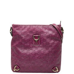 グッチ グッチシマ アビー 斜め掛け ショルダーバッグ 131326 パープル レザー レディース GUCCI 【中古】