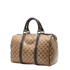 グッチ GGクリスタル ボストンバッグ 265697 ベージュ ブラウン PVC レザー レディース GUCCI 【中古】