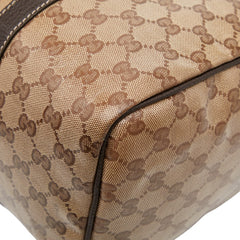 グッチ GGクリスタル ボストンバッグ 265697 ベージュ ブラウン PVC レザー レディース GUCCI 【中古】