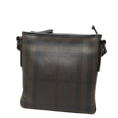 バーバリー 斜め掛け ショルダーバッグ ブラウン ブラック PVC レザー レディース BURBERRY 【中古】