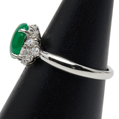 Pt900 プラチナ ヒスイ1.61ct ダイヤ0.34ct リング 指輪 レディース 15号 【中古】