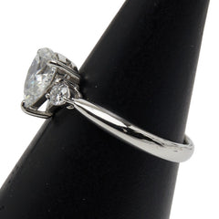 Pt900 プラチナ ダイヤ1.00ct ダイヤ0.17ct ペアーシェイプ リング 指輪 レディース 9号 【中古】