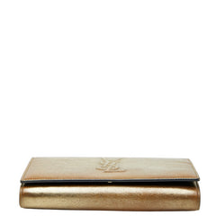サンローラン YSLロゴ チェーン ショルダーバッグ ゴールド レザー レディース SAINT LAURENT 【中古】