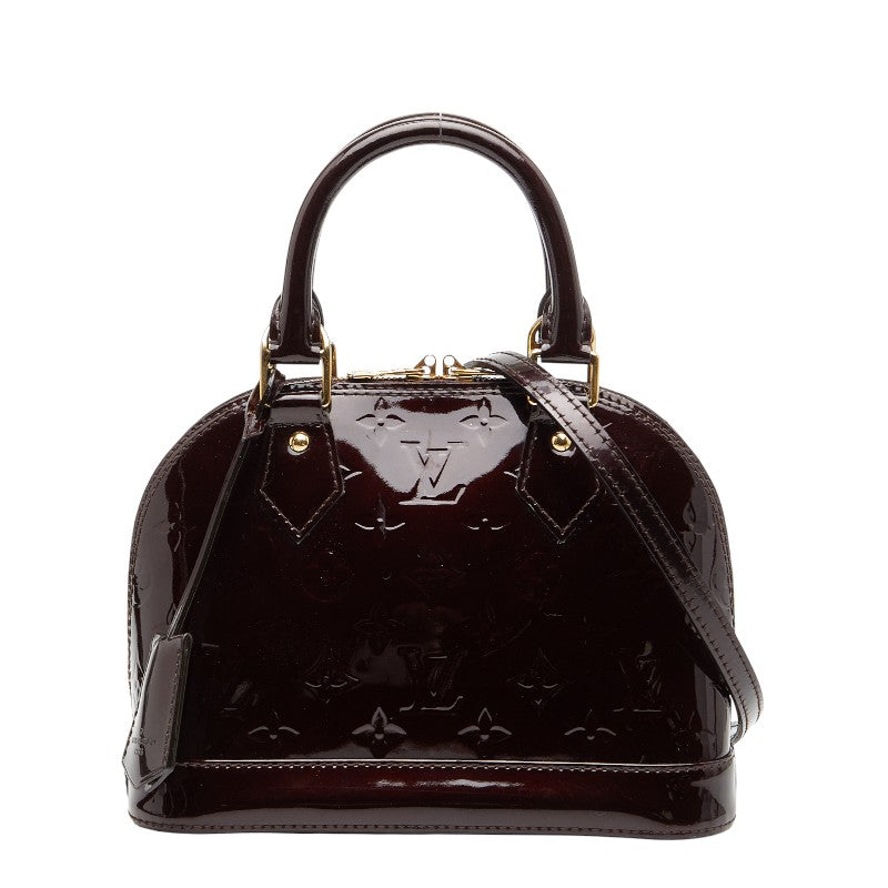 ルイ ヴィトン モノグラム ヴェルニ アルマBB ハンドバッグ ショルダーバッグ 2WAY M91678 アマラント パープル パテントレザー レディース LOUIS VUITTON 【中古】