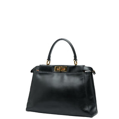 フェンディ ピーカブー レギュラー ハンドバッグ ブラック レザー レディース FENDI 【中古】