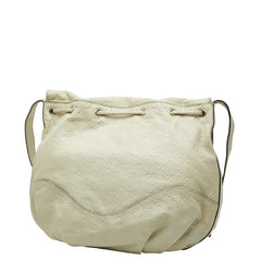 グッチ グッチシマ 斜め掛け ショルダーバッグ 212572 アイボリー ホワイト レザー レディース GUCCI 【中古】