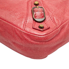 バレンシアガ ジャイアントヒップ ポーチ レッド レザー レディース BALENCIAGA 【中古】