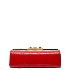 グッチ グッチシマ パドロック チェーン ショルダーバッグ 409487 ブラック ゴールド レザー レディース GUCCI 【中古】