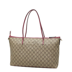 グッチ GGスプリーム トートバッグ ショルダーバッグ 2WAY 353437 グリーン キャンバス レザー レディース GUCCI 【中古】