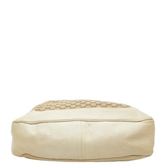 グッチ GGキャンバス バンブー ハンドバッグ ショルダーバッグ 2WAY 282315 ブラウン アイボリー キャンバス レザー レディース GUCCI 【中古】