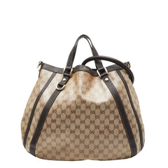グッチ GGクリスタル ハンドバッグ ショルダーバッグ 2WAY 268641 ブラウン PVC レザー レディース GUCCI 【中古】