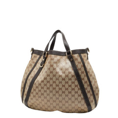 グッチ GGクリスタル ハンドバッグ ショルダーバッグ 2WAY 268641 ブラウン PVC レザー レディース GUCCI 【中古】