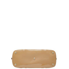 グッチ マイクログッチシマ ハンドバッグ ショルダーバッグ 2WAY 309617 ベージュ エナメル レディース GUCCI 【中古】