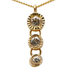 K18YG イエローゴールド ダイヤ0.30ct ネックレス レディース 【中古】
