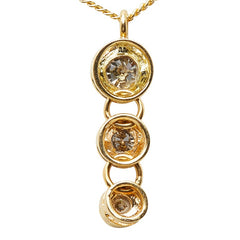 K18YG イエローゴールド ダイヤ0.30ct ネックレス レディース 【中古】