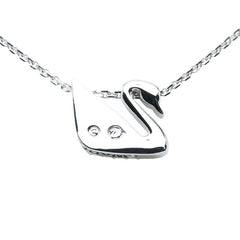 スワロフスキー スワン ラインストーン ネックレス シルバー メタル レディース SWAROVSKI 【中古】
