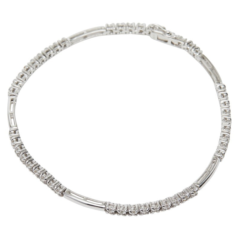 K18WG ホワイトゴールド ダイヤ0.50ct ブレスレット レディース 【中古】