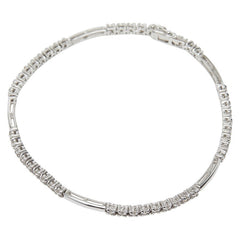 K18WG ホワイトゴールド ダイヤ0.50ct ブレスレット レディース 【中古】