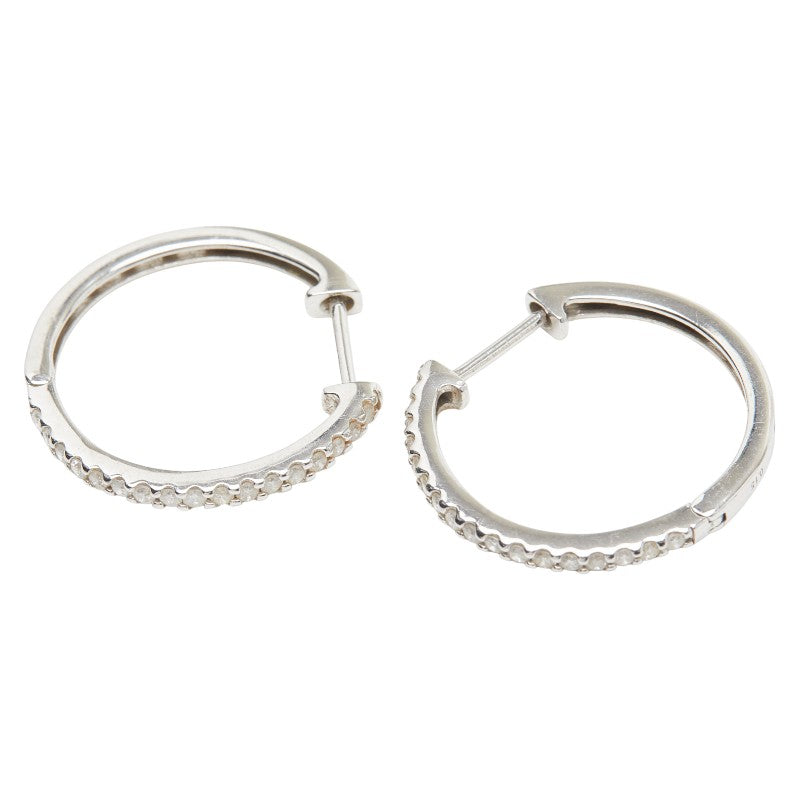 K14WG ホワイトゴールド ダイヤ0.30ct ピアス レディース 【中古】