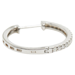 K14WG ホワイトゴールド ダイヤ0.30ct ピアス レディース 【中古】