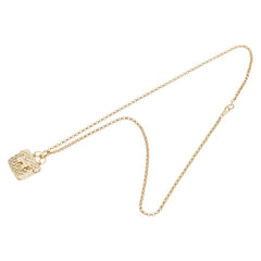 K18YG イエローゴールド ダイヤ0.16ct バッグモチーフ ペンダント ネックレス レディース 【中古】