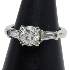 Pt900 プラチナ ダイヤ1.00ct ダイヤ0.25ct リング 指輪 レディース 6号 【中古】