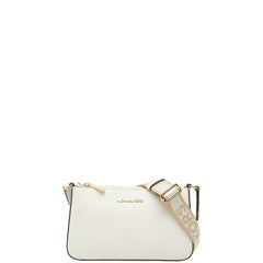 マイケルコース ロゴ ショルダーバッグ ホワイト レザー レディース Michael Kors 中古