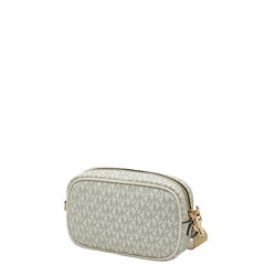 マイケルコース MKシグネチャー MAISIE 2 IN 1 カメラ クロスボディ ショルダーバッグ ホワイト ベージュ レザー PVC レディース Michael Kors 【中古】