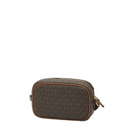 マイケルコース MKシグネチャー MAISIE 2 IN 1 カメラ クロスボディ ショルダーバッグ ブラウン PVC レザー レディース Michael Kors 【中古】