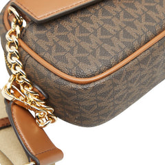 マイケルコース MKシグネチャー MAISIE 2 IN 1 カメラ クロスボディ ショルダーバッグ ブラウン PVC レザー レディース Michael Kors 【中古】