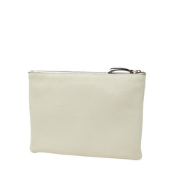 グッチ アニマリエ ビー 蜂 クラッチバッグ アイボリー ホワイト レザー レディース GUCCI 【中古】