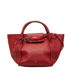 セリーヌ ビッグバッグ スモール ハンドバッグ ショルダーバッグ トートバッグ 2WAY レッド レザー レディース CELINE 【中古】