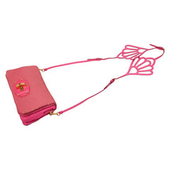ミュウミュウ 斜め掛け ショルダーバッグ ピンク レザー スパンコール レディース MIUMIU 【中古】