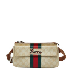 グッチ GGスプリーム シェリーライン ボディバッグ ウエストバッグ 189815 ホワイト マルチカラー PVC キャンバス レディース GUCCI 【中古】
