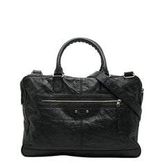 バレンシアガ ブリーフケース ショルダーバッグ 2WAY ブラック レザー メンズ BALENCIAGA 【中古】