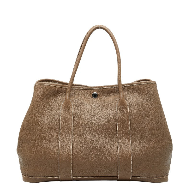 エルメス ガーデンパーティ36 トートバッグ ハンドバッグ エトゥープ ベージュ ネゴンダ レディース HERMES 【中古】
