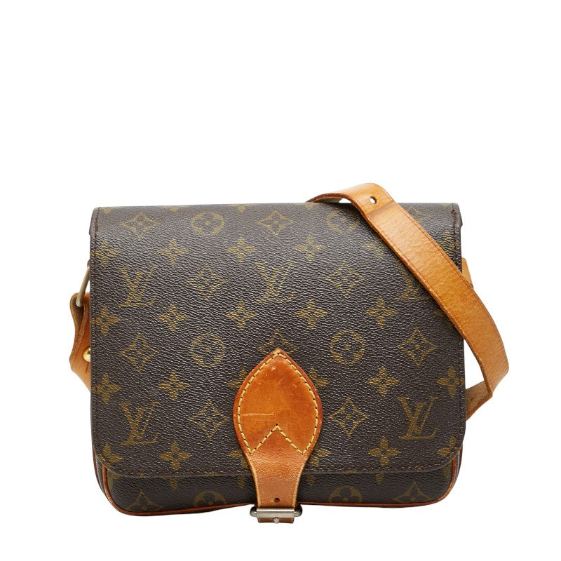 ルイ ヴィトン モノグラム カルトシエールMM 斜め掛け ショルダーバッグ M51253 ブラウン PVC レザー レディース LOUIS VUITTON 【中古】